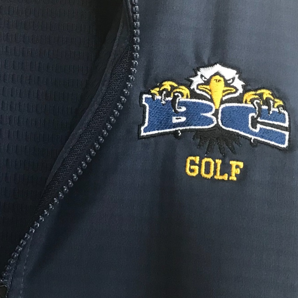 NEW Nike Dri-FIT Golf Logo Pullover 1/4 Zip Mens Size Medium Blue FD5837-410 - Picture 2 of 7